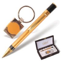 Набор GALANT "Exclusive Collection" : ручка, брелок, золот./черный, дер.подар.кор.шелк, 140879