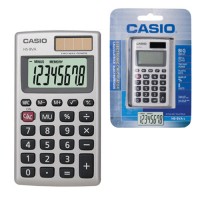 Калькулятор CASIO карманный HS-8V, 8 разрядов, двойное питание, 102x57мм, блистер