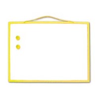 Доска магнитно-маркерная 21*28 см желтая рамка, 2 магнита, WP2128