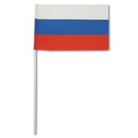 Флаг РФ (без герба) (15*22) + флагшток