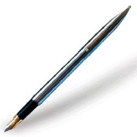 Ручка перьевая LUXOR "Dyna" 8155 корпус стальной, хромированные детали (картридж Centropen 140998)
