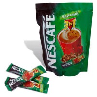 Кофе растворимый NESCAFE "3 в 1 Крепкий", 20 пакетиков по 20г (упаковка 400г)