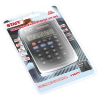 Калькулятор STAFF карманный STF-883, 8 разрядов, двойное питание, 95х62мм, НА БЛИСТЕРЕ