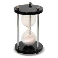 Песочные часы GALANT 5минут, черный мрамор с серебристой отделкой 231505