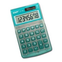 Калькулятор STAFF карманный STF-898 зеленый, 8 разрядов, двойное питание, 115х70мм