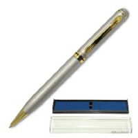 Ручка шариковая BRAUBERG бизнес-класса "Aristocrat Silver" корпус серебр, золот. детали,140700,синяя