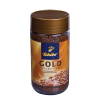 Кофе растворимый TCHIBO "Gold", гранулированный, 190г, стеклянная банка