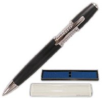 Ручка шариковая BRAUBERG бизнес-класса "Cosmo Black", корпус черный, с пружиной, 140925, синяя