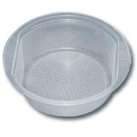 Одноразовая тарелка пластик. суповая, 0,5л, белая/бесцветная (прозрачная), ПП, для хол/гор., ФОПОС