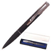 Ручка шариковая BRAUBERG бизнес-класса "Delta Black", корпус черный, матов.хром. детали,140924,синяя