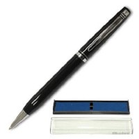Ручка шариковая BRAUBERG бизнес-класса "Elite Black", корпус черный, хром. детали, 140706, синяя