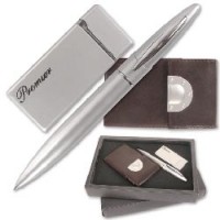 Набор подарочный: ручка, зажигалка, визитница, кожа, карт.кор. АН-152