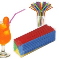 Праздничная трубочка для коктейля, набор 250шт., разноцветные, 1502-0538