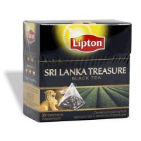 Чай LIPTON "Sri Lanka Treasure", черный, 20 пирамидок по 2г