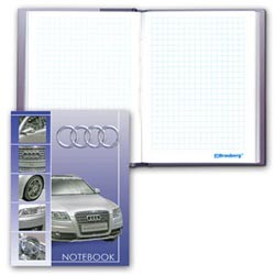 Блокнот Notebook BRAUBERG, А6, 110*147мм, выбор.  лак, "AUDI", тв. лам. обложка, 80л., 122459
