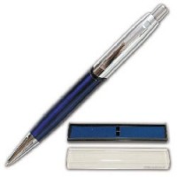 Ручка шариковая BRAUBERG бизнес-класса "Legion Blue", корпус син., хром. детали,140933, синяя