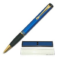 Ручка шариковая BRAUBERG бизнес-класса "Majestic Blue", корпус синий, золот. детали, 140716, синяя
