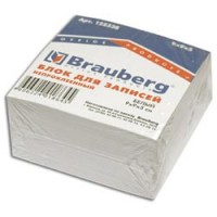 Блок для записей BRAUBERG не проклеенный, 9х9х5, белый, 122338