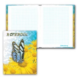 Блокнот Notebook BRAUBERG, А6, 110*147мм, поролон с выбор.  лаком, "Бабочка 2", 80л., 122466