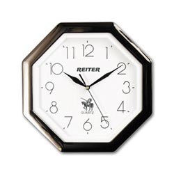 Часы настен. REITER RG-52С восьмигран. белый, коричн. рамка, 28,8х28,8х3,7 см