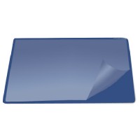 Коврик-подкладка настольный для письма DURABLE с прозр. листом, 50х70см, синий, 7203-07