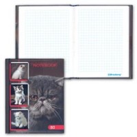 Блокнот Notebook BRAUBERG, А6, 110*147мм, поролон с выбор.  лаком, "Кошки", 80л., 122463