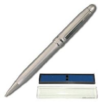 Ручка шариковая BRAUBERG бизнес-класса "Oceanic Silver", корпус серебр., хром. детали, 140723, синяя