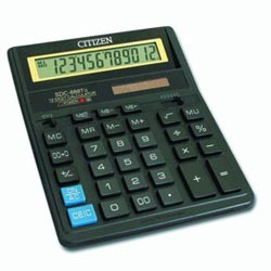 Калькулятор CITIZEN настольный SDC-888, 12 разр., двойное питание, 205х159мм, оригинальный