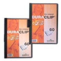 Папка c клипом DURABLE (Германия) до 60 листов "DURACLIP 60" черная, 2209-01