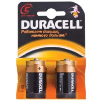Батарейка DURACELL C LR14, комплект 2шт., в блистере, 1.5В, (самая мощная щелочная батарейка)