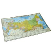 Коврик-подкладка настольный для письма с картой России, (380*590 мм), 2129.Р