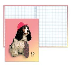 Блокнот Notebook STAFF, А6, 110*147мм, выбор. лак, "Собака", тв. лам. обложка, 80л., 122191