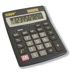 Калькулятор STAFF настольный STF-1210, 10 разрядов, двойное питание, 140х105мм