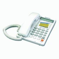 Телефон PANASONIC KX-TS2365RUW, память 30 ном., ЖК дисплей с часами, автодозвон, спикерфон