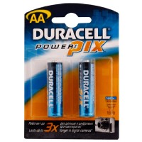 Батарейка DURACELL PowerPix AA LR6, комплект 2шт., в блист., 1.5В, (для мощных потребителей энергии)