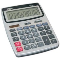 Калькулятор STAFF настольный STF-1912, 12 разрядов, двойное питание, 157х122мм