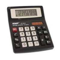 Калькулятор STAFF настольный STF-8010, 10 разрядов, двойное питание, 113х87мм