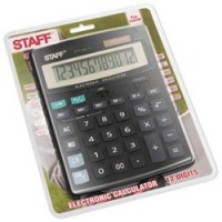 Калькулятор STAFF настольный STF-888-12, 12 разрядов, двойное питание, 200х150мм, НА БЛИСТЕРЕ