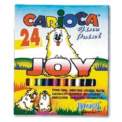 Фломастеры CARIOCA JOY 24 цв., вент.колпачок, картон.коробка, гарантия - 3года, 40615