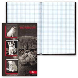 Блокнот Notebook BRAUBERG, А5, 135*206мм, "Кошки", тв. лам. обложка, 96л., 122476