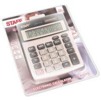 Калькулятор STAFF настольный металлический STF-1110, 10 разрядов, дв.питание, 140х105мм, НА БЛИСТЕРЕ