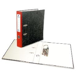 Папка-регистратор BRAUBERG с мраморным покрытием, 50 мм, красный корешок