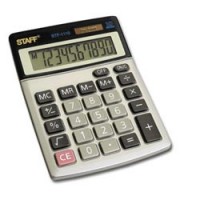 Калькулятор STAFF настольный металлический STF-1110, 10 разрядов, двойное питание, 140х105мм