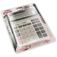 Калькулятор STAFF настольный металлический STF-1712, 12 разрядов, дв.питание, 200х152мм, НА БЛИСТЕРЕ