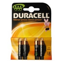 Батарейка DURACELL AAA LR3, комплект 4шт., в блистере, 1.5В, (работает до 10 раз дольше)