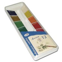 Краски акварельные ГАММА "Лицей ", 12 цв., пластиковая коробка, без кисти 212064