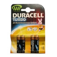Батарейка DURACELL Turbo AAA LR3, комплект 4шт., в блистере, 1.5В, (самая мощная щелочная батарейка)