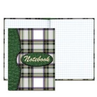 Блокнот Notebook STAFF, А6, 110*147мм, "Шотландка зеленая", тв. лам. обложка, 80л., 120953
