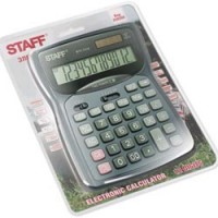 Калькулятор STAFF настольный металлический STF-7312, 12 разрядов, дв.питание, 185х140мм, НА БЛИСТЕРЕ