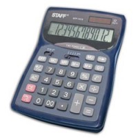 Калькулятор STAFF настольный металлический STF-7312, 12 разрядов, двойное питание, 185х140мм